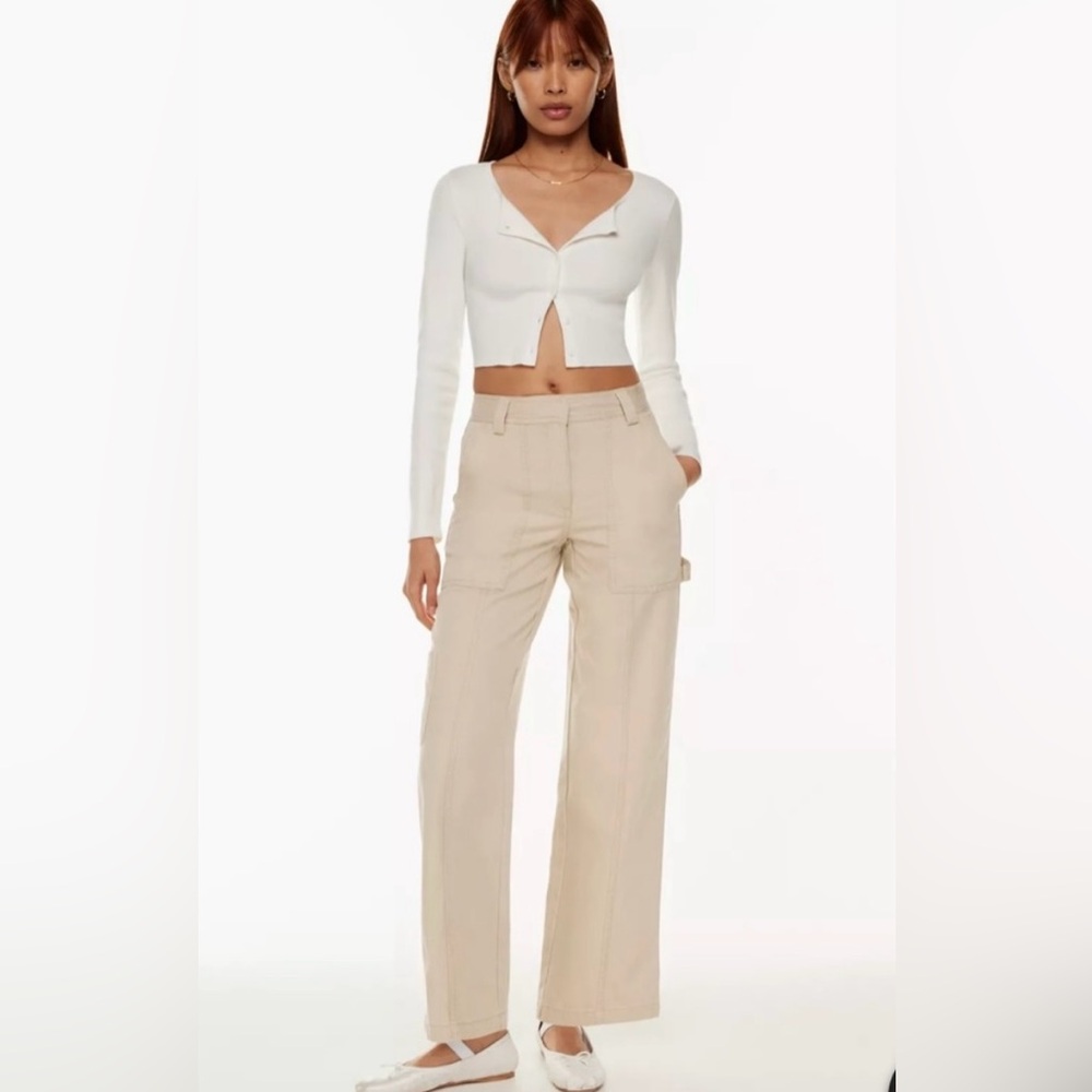 Aritzia Sunday Best New Oscar Beige/Cream Relaxed Pants